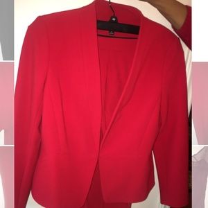 Red  Ann Taylor Pant Suit--Size12P